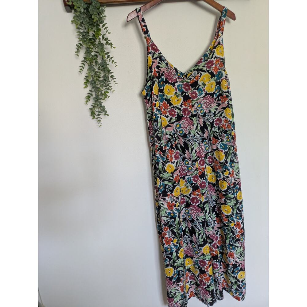 Natural Life Boho Floral Wide Leg Jumpsuit V-Neck Boho - Picture 2 of 5